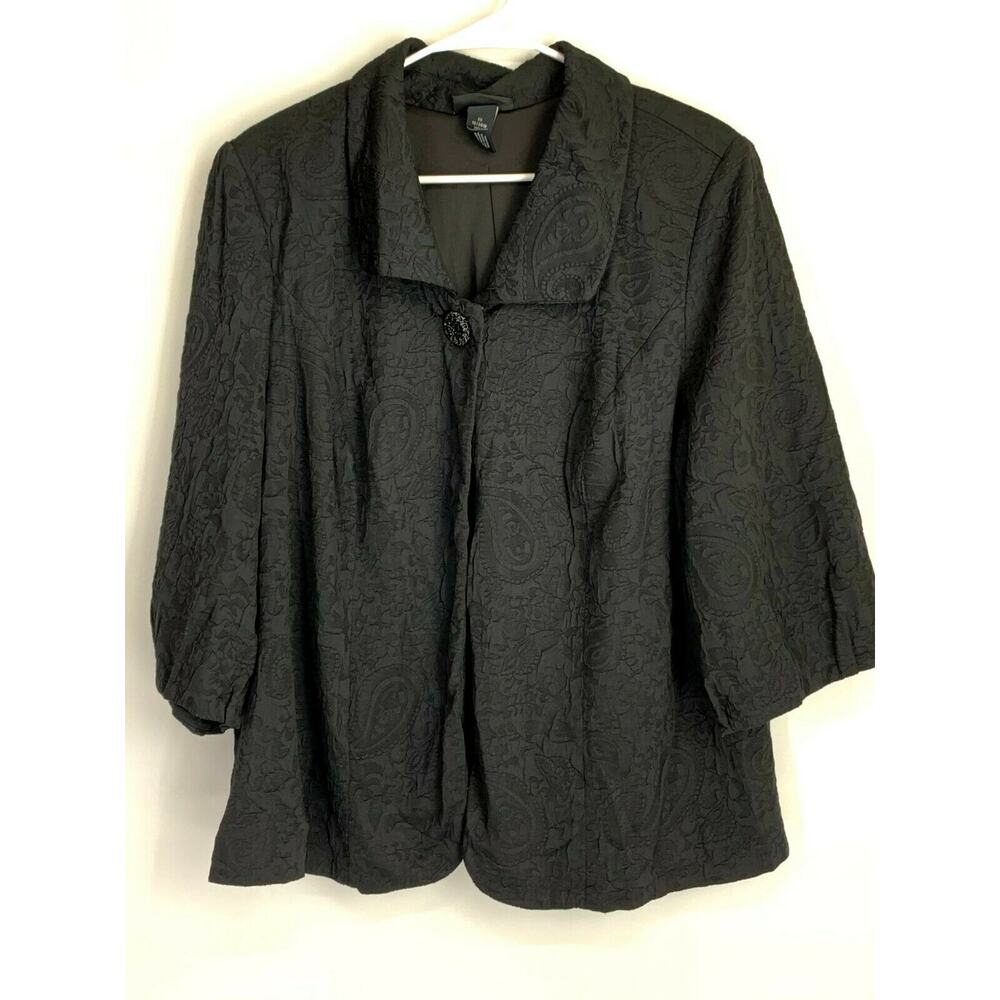 Maggie Barnes Paisley Cape Coat Size 1X 18/20W
